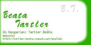 beata tartler business card